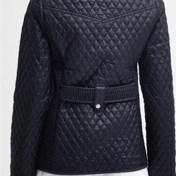 NWT Barbour Women's Swallow Quilt Dark Navy Classic Fall Jacket 6 - Picture 7 of 15
